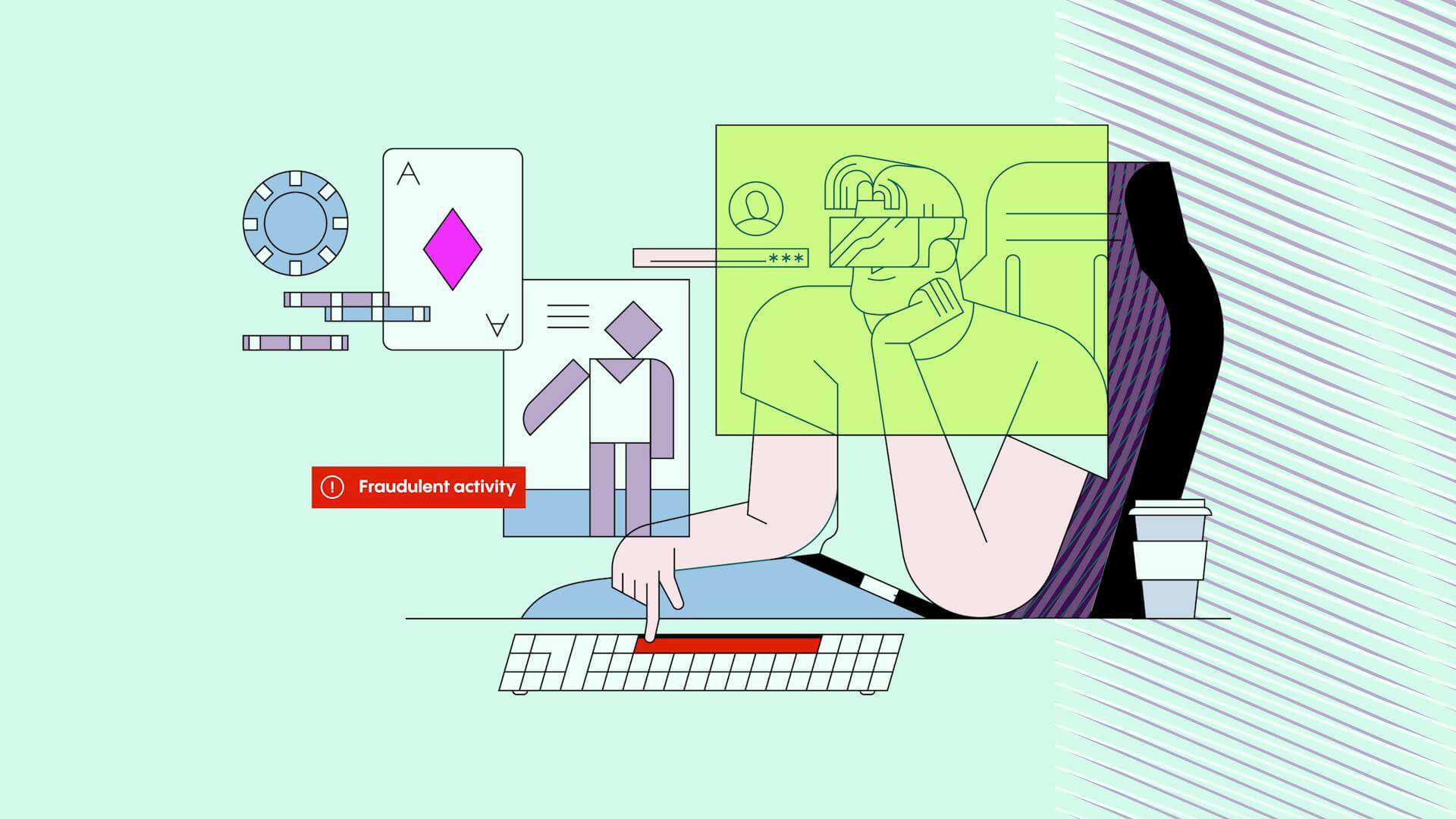 Illustration of people using technology