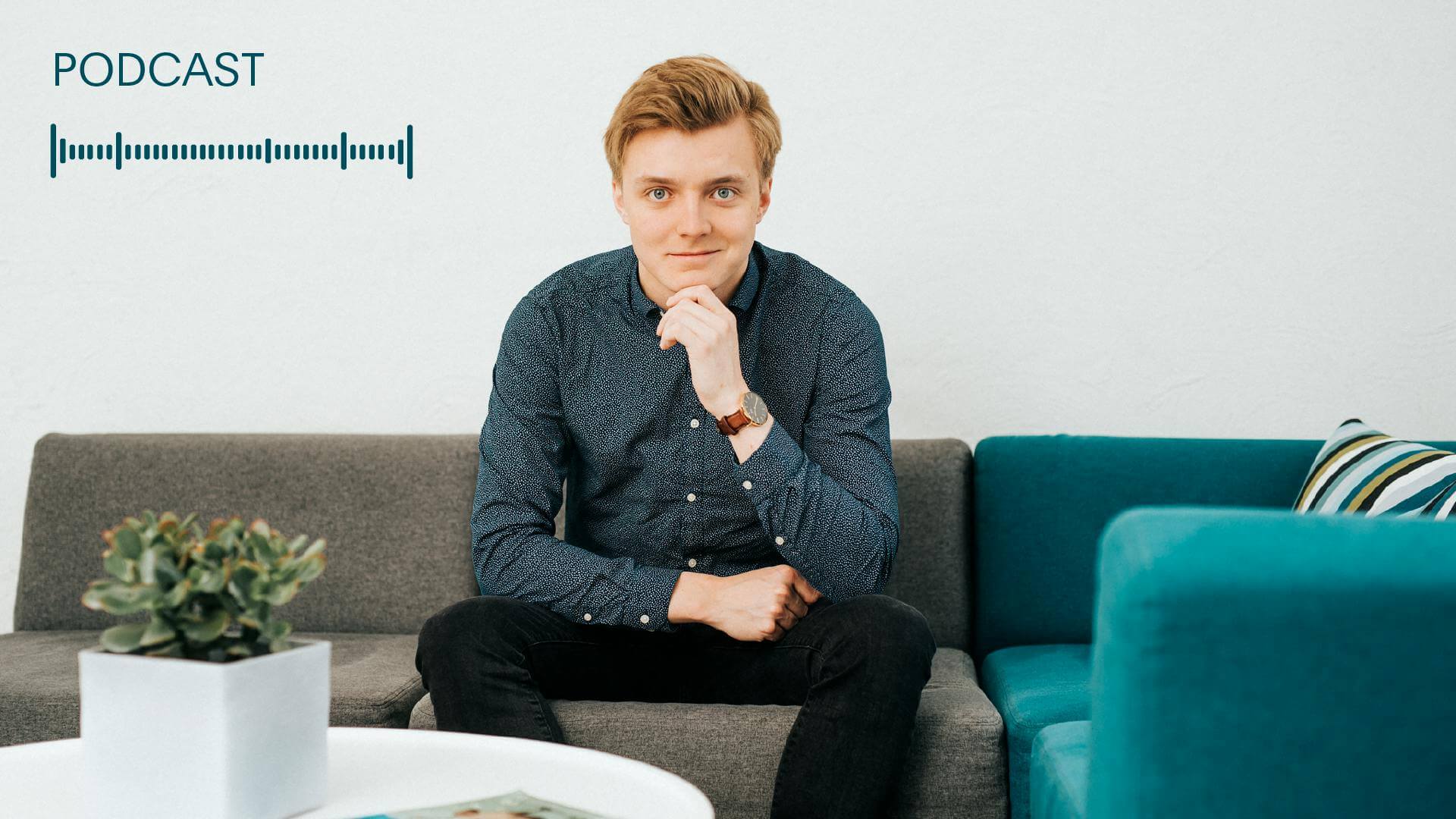 Podcast header image with Kaarel.