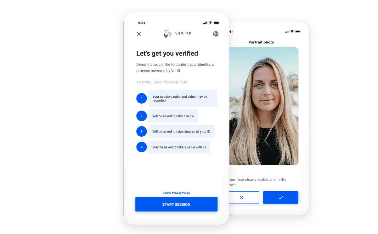 Veriff's new introduction screen added in August 2019