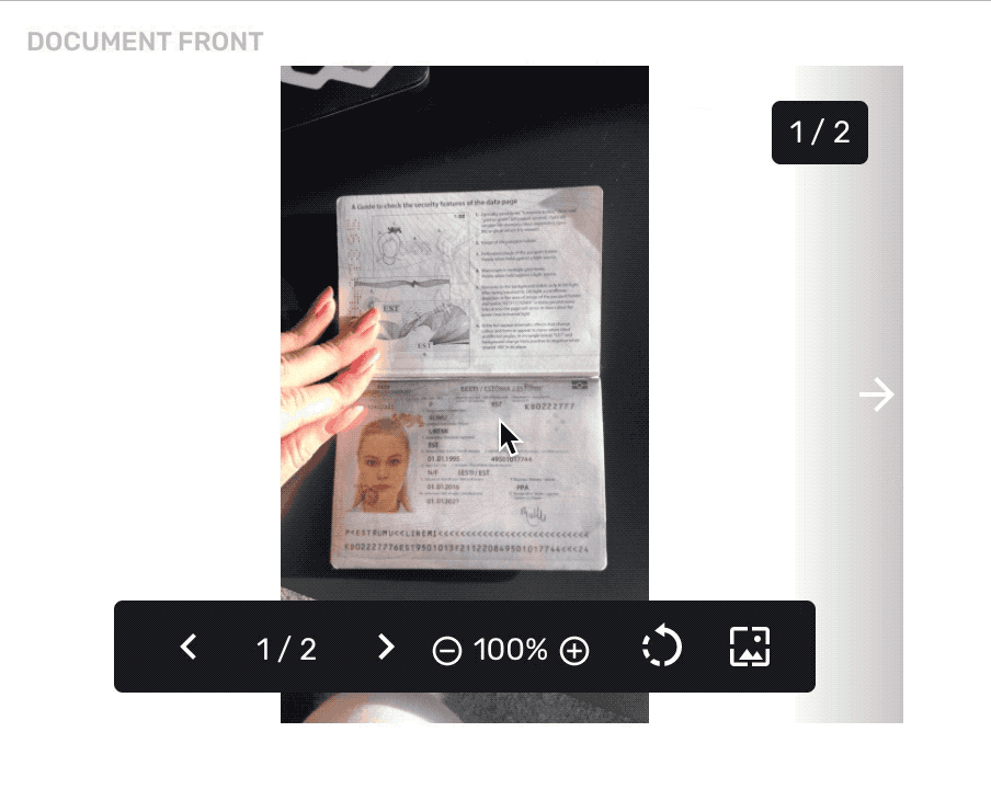 GIF that shows how to scroll