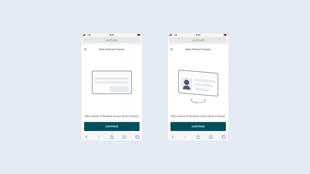 Cómo verificar el reverso de la licencia de conducir con Veriff