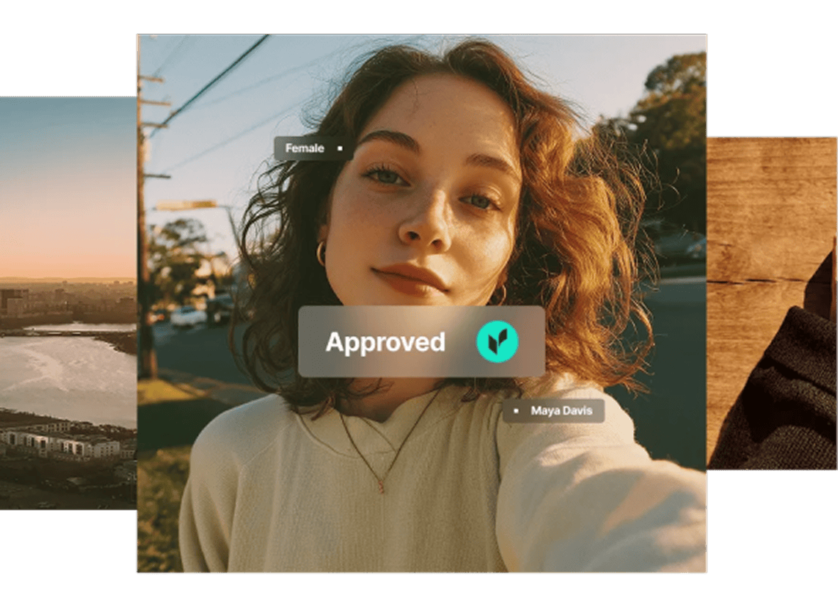 Person with curly hair outdoors